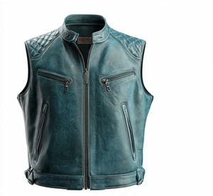 เสื้อแจ็คเก็ตหนังไร้แขนคุณภาพพรีเมียม ดีไซน์หรูหราและเท่มาก - Product Image 5
