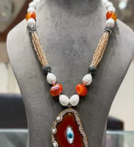 Graceful Gleam Imperial Bloom <b>Beads</b> Regal Pearl Glow Pretty <b>Bead</b> Necklace <b>Set</b> For Party And Function Wear For Women - Product Image 2