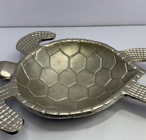 Bandeja Decorativa de Tortuga Marina Pulida en Bronce, Plato para Joyas y Anillos, Decoración Costera para el Hogar, Bandeja de Servicio para Fiestas - Product Image 6