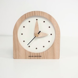 Nouveauté 2025 : Horloge de bureau atomique en bois avec mouvement à quartz, calendriers, design moderne, décoration d'intérieur charmante - Product Image 3