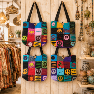 Bolsa Jhola Unisex de Cáñamo de Calidad Natural |   Bolso de Hombro de Cáñamo Multicolor con Múltiples Opciones de Tamaño para Uso Diario - Product Image 2