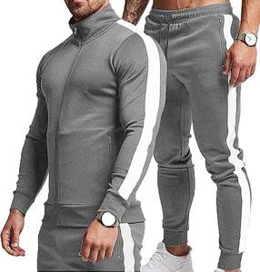 Ensembles de survêtements décontractés à fermeture éclair intégrale pour le sport et le jogging, ensembles de tenues de course athlétiques 2 pièces avec poches zippées - Product Image 5
