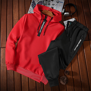 Conjunto Deportivo Negro para Hombre, Sudadera con Capucha de Manga Larga, Bolsillos Laterales, Ropa Casual Transpirable, Corte Regular, Estilo Deportivo de Primavera 2 en 1 - Product Image 6