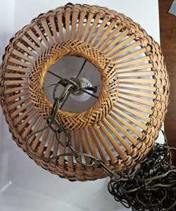 Hanging Woven <b>Wicker</b> Lamp With Chain Boho Rattan Pendant Light Natural Bamboo Ceiling Lamp Home Decor Supplier - Product Image 4