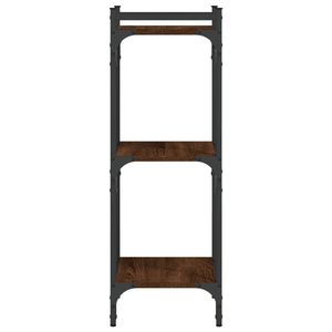 Librería de madera de ingeniería en roble marrón con patas metálicas medianas ajustables, convenientemente ajustables para mayor comodidad y estabilidad - Product Image 5