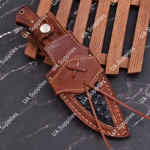 Damascus Steel High Quality Industrial DIY Outdoor Bushcraft Camping Skinner <b>Knife</b> <b>Sheath</b> Ergonomic Olive Burl Wood Handle ODM - Product Image 5