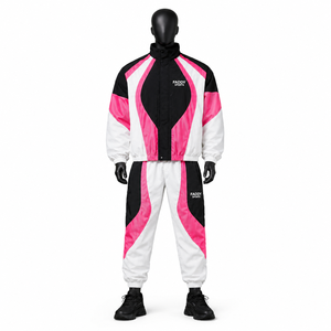 Wholesale Custom Logo Nylon Tracksuit Windbreaker <b>Jacket</b> And Pants Set For <b>Men</b> And Women Activewear Gym Sportswear - Product Image 1