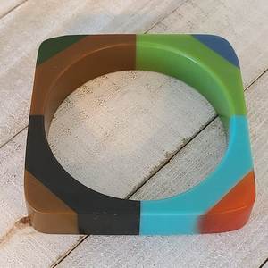 Custom Resin <b>Bangles</b> for Women Handmade Colorful Acrylic Style Bracelets for Fashion Jewelry Gifts Party Wear and Special - Product Image 6