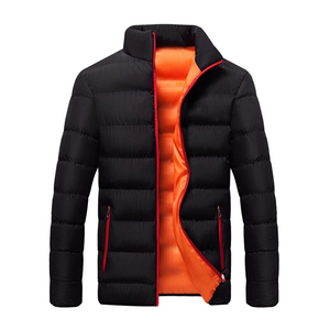 Custom Men's Black <b>Quilted</b> Puffer Jacket Lightweight Insulated <b>Winter</b> Coat Full Zip Warm Casual Outdoor Design Unisex 100% - Product Image 3