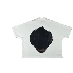 Logo personnalisé 300GSM Streetwear Box Cut Tee T Shirt T-shirt court lourd T-shirt graphique en coton surdimensionné Boxy Fit pour hommes - Product Image 3