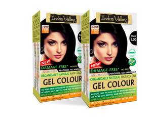 INDUS VALLEY Coloration capillaire naturelle sans dommages pour femmes, sans ammoniaque ni PPD, coloration capillaire organique avec 100% de couverture des cheveux gris - Product Image 1