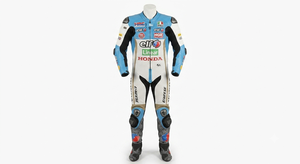 Traje de Carreras MotoCP de Stefan Bradl, Traje de Cuero de Una Pieza Premium para Pista con Protectores Deslizantes, Mono/Traje OEM con Certificación CE - Product Image 1
