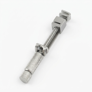 Retenue en acier inoxydable Tofflemire avec poignée moletée, instrument chirurgical dentaire manuel, couleur argent, Classe I - Product Image 1