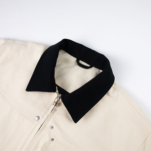 Custom Manufacture 100% Cotton Heavyweight <b>Canvas</b> Jacket for Men Wholesale Casual <b>Plain</b> Winter Custom Logo Men's Jacket Padding - Product Image 3