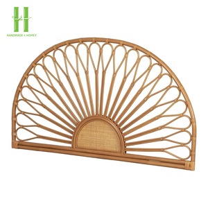 Lit mural en rotin écologique et luxueux, mobilier de chambre à coucher, tête de lit naturelle, taille personnalisable, tête de lit en forme de fleur - Product Image 5