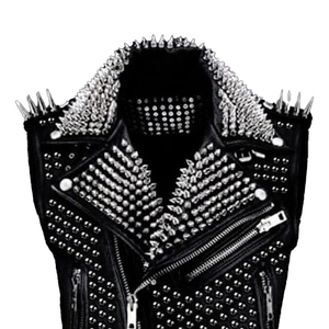 Chalecos Clásicos de Cuero Genuino para Hombre, 100% Piel de Vacuno, Chaqueta sin Mangas para Motociclistas, Corte Ajustado, Casual, Impermeable, Primavera - Product Image 3