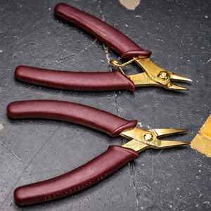 Outils de fabrication de bijoux, 2 pinces à bec effilé et coupe-fils, ensemble durable en acier au carbone avec poignée bleue pour bricolage et réparation - Product Image 1