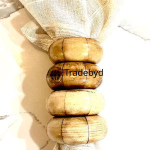 Anneau de serviette écologique en os de créateur, accessoire de décoration de table haut de gamme fait main pour cadeaux Tradebyd - Product Image 1
