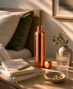 Copper Water Bottle India Pure 1000 ml 100% Pure Drink With Ayurvedic Health Benefits Perfect for Gifting and gym - Product Image 2