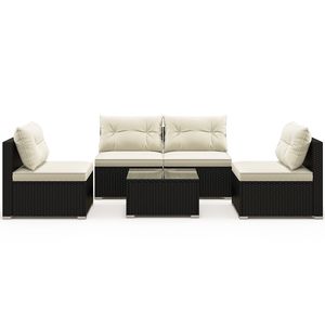 Set di mobili da giardino da 5 pezzi con cuscini e tavolino da caffè - Product Image 4
