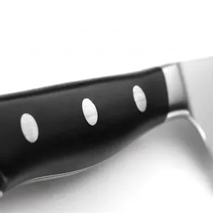 5 Inch Fine Edge Prep <b>Knife</b> Silver Hammered Blade Black Riveted Handle Kitchen Utility <b>Knife</b> for Fruit Vegetable <b>Slicing</b> Cook - Product Image 5