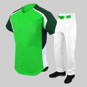 Ensemble de maillot de baseball personnalisé pour homme, manches courtes, col en V, polyester respirant, pantalon blanc avec ceinture bleue et crampons noirs - Product Image 5