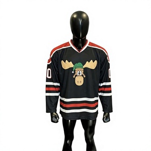Camiseta de Hockey con Rayas Sublimadas, Logotipo del Equipo en Tela Tackle Twill, Bordado Personalizado, Transpirable, Antibacterial, de Secado Rápido, para Invierno y Verano - Product Image 5