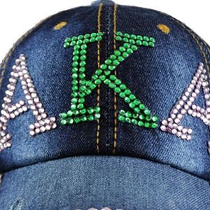 Gorra de béisbol vaquera AKA con pedrería, gorra de camionero ajustable con cristales brillantes y detalles desgastados, a la moda - Product Image 2