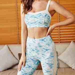 ชุดโยคะแบบร่อง 4 ชิ้น รุ่นใหม่ปี 2026 ขายส่ง ชุดออกกำลังกาย เสื้อผ้ากีฬา ชุดฟิตเนสสำหรับผู้หญิง ชุดออกกำลังกาย - Product Image 3