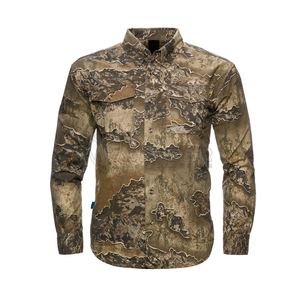Chemise de chasse pour homme en coton mélangé doux, camouflage pour la nature et la forêt - Product Image 1