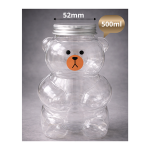 Botella de Plástico PET de 500 ml con Forma de Oso, Tapa de Aluminio, Fabricada en Vietnam, Tapa de Rosca, Sellada, para Envasado de Bebidas, Exportación a Asia - Product Image 1
