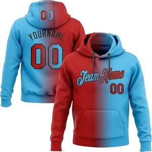 Sudadera con capucha de béisbol de algodón premium, forro polar grueso, mezcla de poliéster transpirable para deportes - Product Image 4