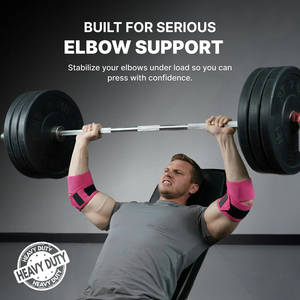Bandes de compression pour les coudes en néoprène - Respirantes, durables, avec sangles élastiques réglables pour la musculation, le powerlifting et l'entraînement de force - Product Image 2