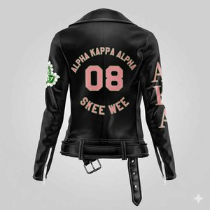 Faux Leather Motorcycle Racing Moto Women's Jacket Greek Paraphernalia Streetwear Biker Coat OEM Supplier Factory Direct - Product Image 4