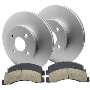Pastiglie Freno Anteriori e Dischi Forati e Scanalati per Dodge Ram 1500 e Chrysler Aspen - Ricambi Auto - Product Image 1