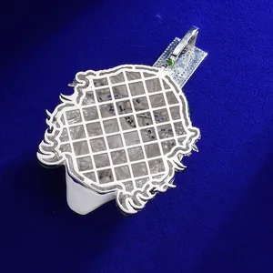 Nouveaux designs de pendentifs en argent sterling 925 avec moissanite VVS, bijoux fins hip-hop, pendentifs Joker pour hommes - Product Image 2