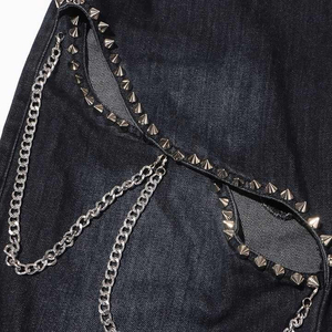 OEM <b>Vintage</b> Wide Leg Women <b>Jeans</b> Pants High Rise Denim Trousers Wholesale High Rise <b>Flare</b> Women <b>Jeans</b> Pants Elastic Denim - Product Image 6