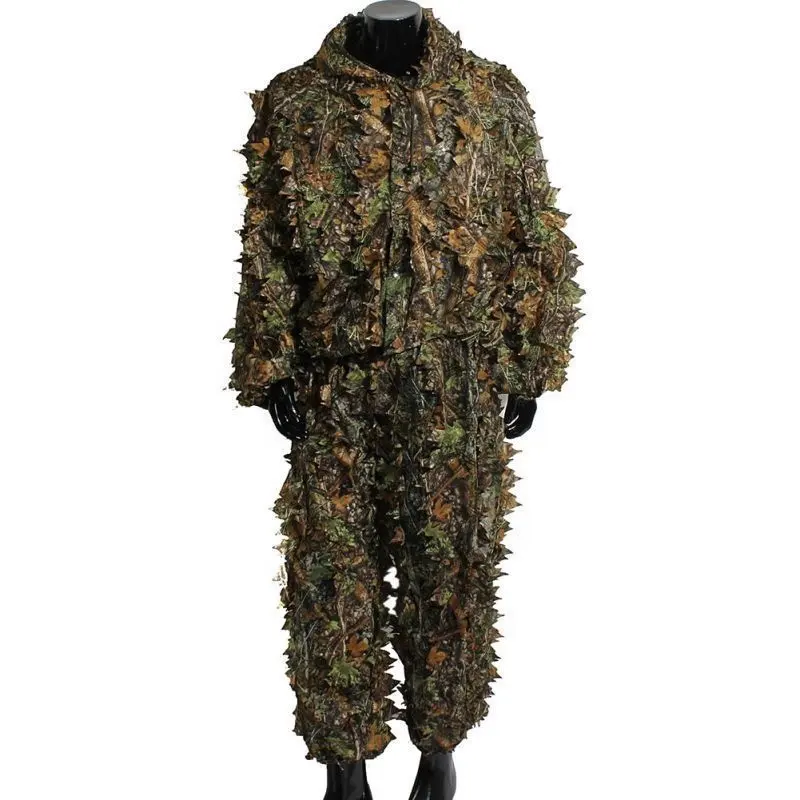 3D Camo Bionic Leaf Jungle Woodland Ghillie Anzug Jagd zubehör Outfit Kleidung für Wald-und Dschungel abenteuer