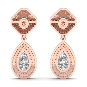 REYES Minimalist 925 Sterling <b>Silver</b> GRA Certified Moissanite <b>Dangle</b> Drop <b>Earrings</b> For Women 14K Gold Wedding Partywear Jewelry - Product Image 4