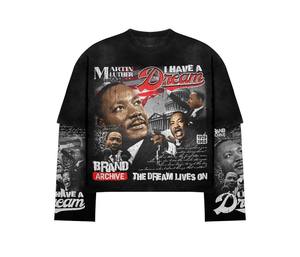 Camiseta Vintage de Manga Larga de Algodón Estampada con Spray, Estilo Hip Hop Urbano Americano, de Moda Transfronteriza TAHAD - Product Image 4