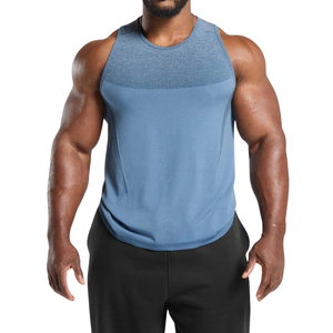 Gym Tank Tops Mens <b>Muscle</b> Fit Sleeveless Training Shirts Breathable Stretch Workout Apparel Custom OEM Manufacturer - Product Image 5