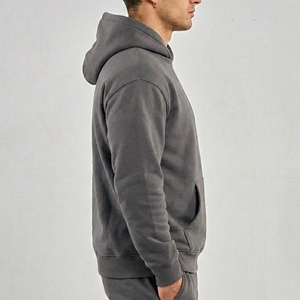 Venta al por mayor OEM: Sudadera polar de invierno de alta calidad, de lujo, bordada con logo personalizado, teñida lisa, ecológica, de poliéster/algodón de alto gramaje. - Product Image 3