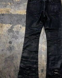 Designer Jeans <b>Pant</b> Wideleg Oversized Straight <b>Boot</b> Cut Wide Leg Raw Japanese Style Salvage Selvedge Baggy Denim Jean Men - Product Image 3