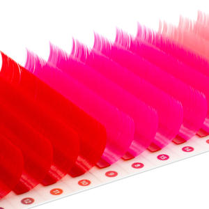 Extensions de cils colorées C CC D volume russe, faux cils colorés en gros, auto-éventail dynamique - Product Image 5