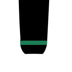 Black <b>Knee</b> <b>High</b> <b>Socks</b> With Green Trim Solid Color Knitted Sport Style - Product Image 4