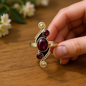 <b>Garnet</b> Fashion <b>Ring</b> (5.8 Grams) - Product Image 3