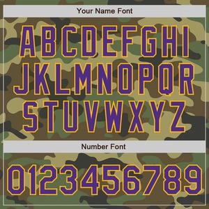 Custom <b>Camo</b> Purple Gold Black Varsity Letterman <b>Jacket</b> Wholesale Full Snap Bomber Unisex Salute to Service Team Sports Coat - Product Image 4