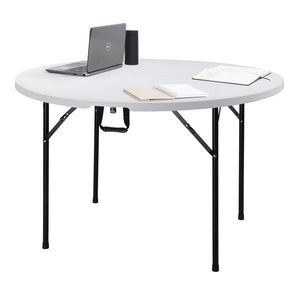 Table utilitaire pliante ronde d'extérieur blanche de 48 pouces, remplace 94515737, blanche - Product Image 5