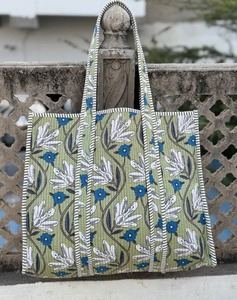 Fashionable Printed Cotton Quilted Shoulder <b>Bag</b> for Ladies Lightweight and Comfortable Carry - Product Image 3