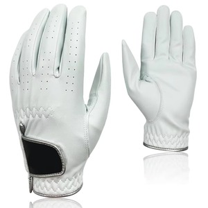 Guantes de Golf Blancos Personalizados de Cuero Cabretta para Hombre, Duraderos, de Alta Calidad, Ligeros y Ajustables - Product Image 1
